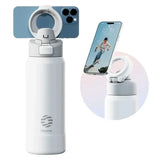 710/950ml Insulated Water Bottle with Magnetic Lid Gym Fitness Water Cup with Phone Holder Thermal Bottle Vacuum Flask Insulated